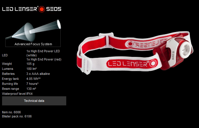 Led Lenser Seo 5 Red